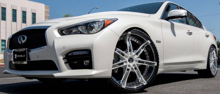 2016 Infiniti Q60 on 22x8 Diablo DNA Custom Wheels